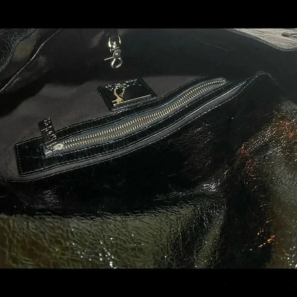 Kooba black leather patent leather shoulder handbag - Picture 15 of 16